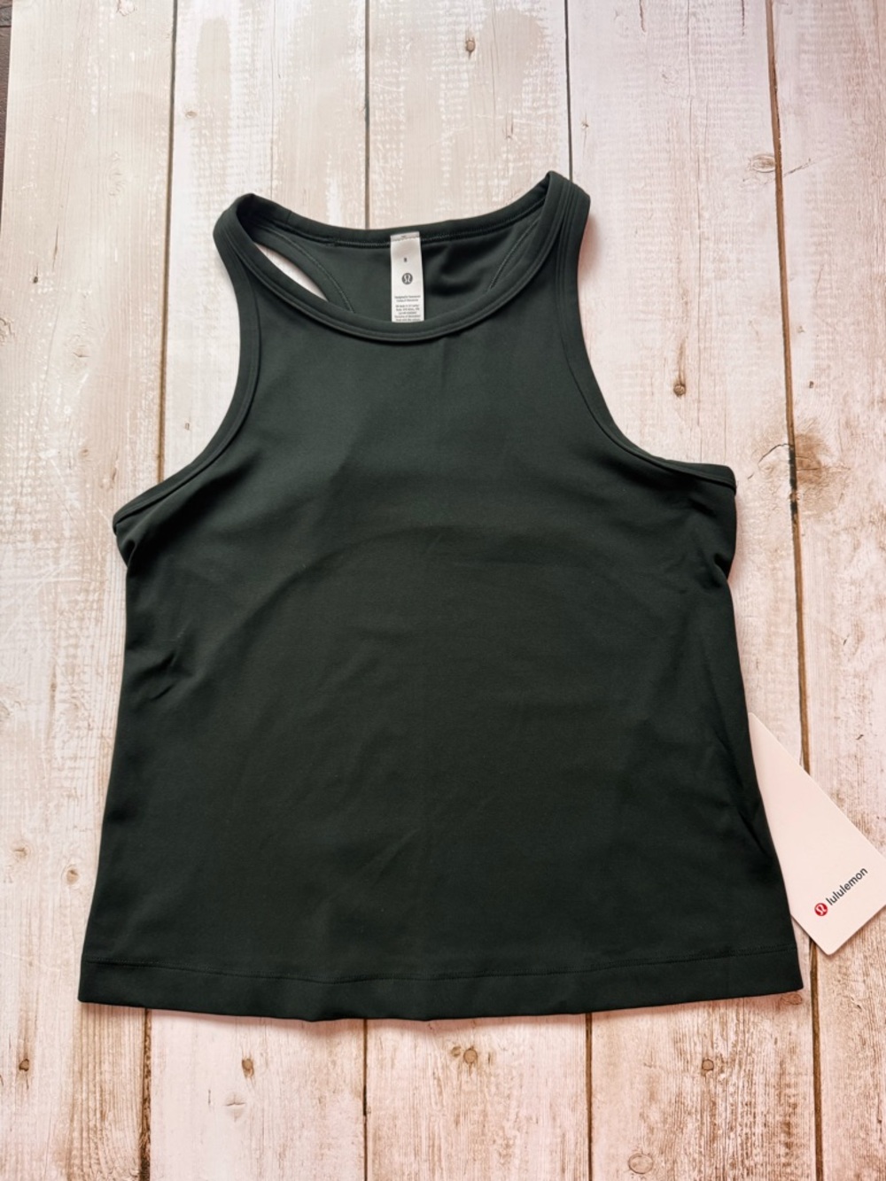 lululemon athletica Align Women's Deep Green High-Neck Tank Top sz 8